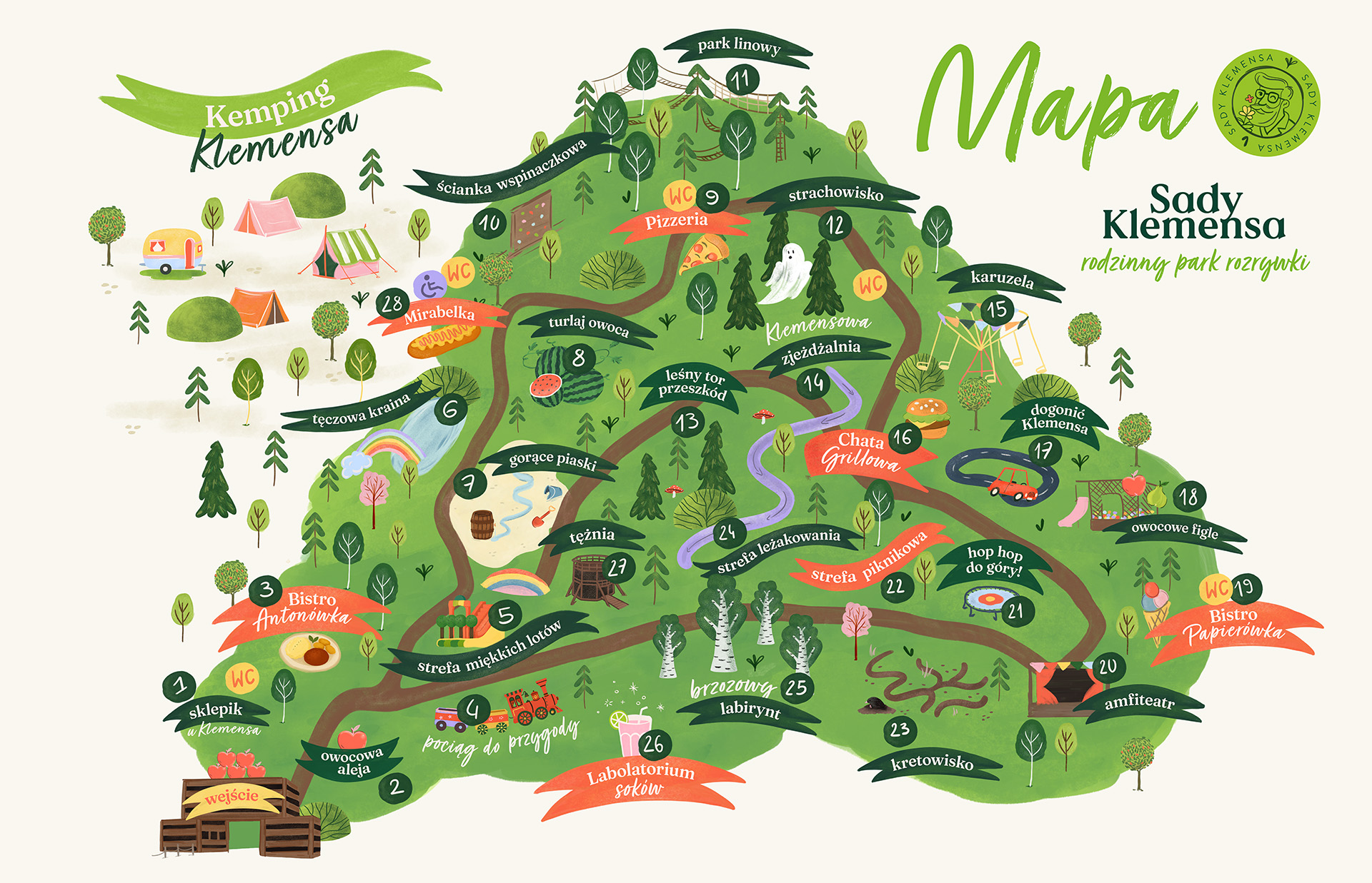 Mapa Sadów Klemensa